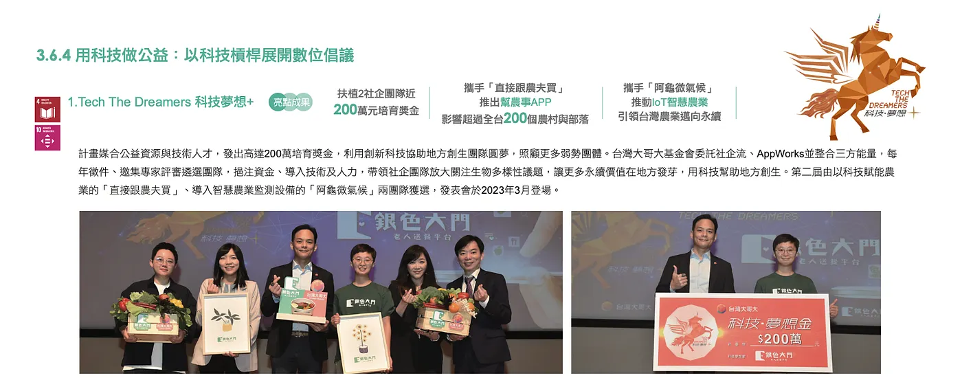 圖片取自 台灣大哥大 2022 永續報告書